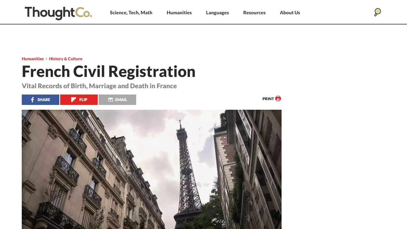 Vital Records of Birth, Marriage and Death in France - ThoughtCo